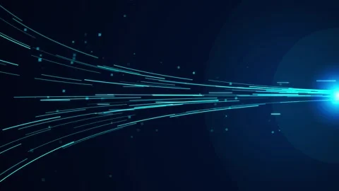 Abstract optical fiber network background animation shows data transfer lig.. Видео 342049423