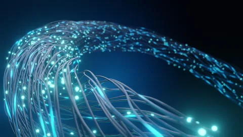 Abstract Optical Fiber Technology Background Stock Footage 321423998