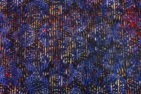Abstract optical illusion background with blue pattern Stock Photos