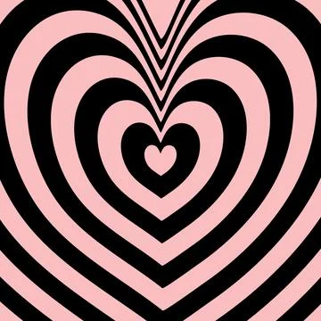Abstract optical illusion background with a heart.  Vector.	 Stock Illustration