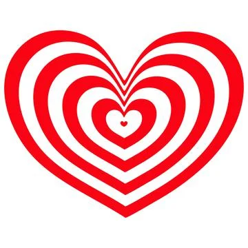 Abstract optical illusion background with a heart. Vector.	 Stock Illustration