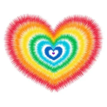 Abstract optical illusion background with a heart. Vector.	 Stock Illustration