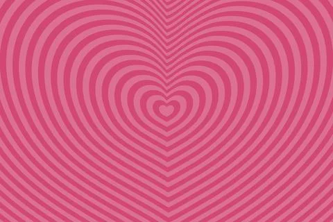 Abstract optical illusion background with a pink heart. Vector.	 Stock Illustration