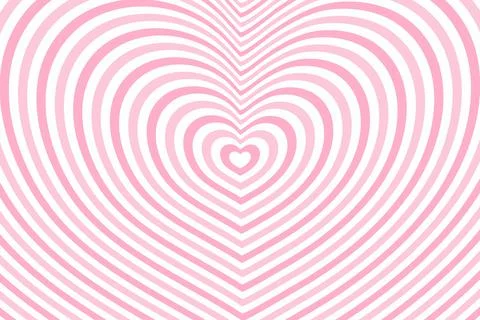 Abstract optical illusion background with a pink heart. Vector. Stock Illustration