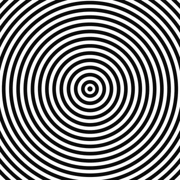 Abstract optical illusion background vector design. Psychedelic striped black Stock Illustration