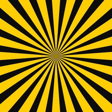 Abstract optical illusion background vector design. Psychedelic striped yellow Stock Illustration
