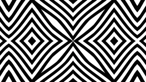 Abstract optical illusion black and white geometric pattern seamless. Stock Footage 319922247