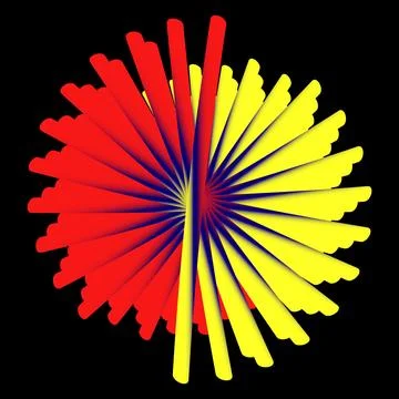 Abstract optical illusion on black background Stock Illustration