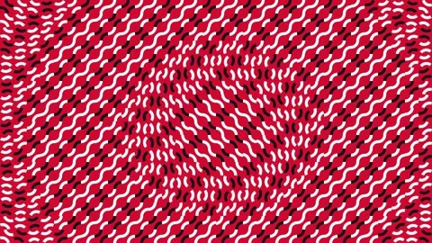 Abstract optical illusion graphic featuring a pattern of wavy white lines o.. Stock Footage 346981234