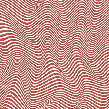 Abstract optical illusion pattern of wavy lines. Stock Illustration