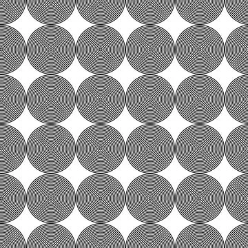 Abstract optical illusion seamless pattern vector design. Psychedelic striped Illustrazione stock