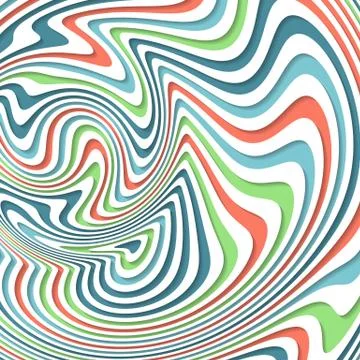 Abstract optical illusion. Twisted background Stock Illustration
