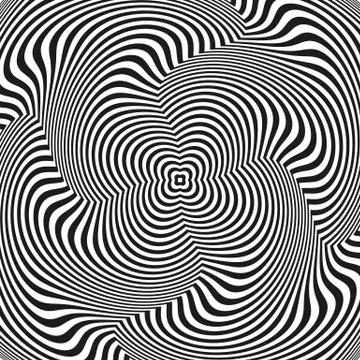Abstract optical illusion. Twisted background Stock-Illustration