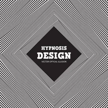 Abstract optical illusion. Twisted background Stock Illustration