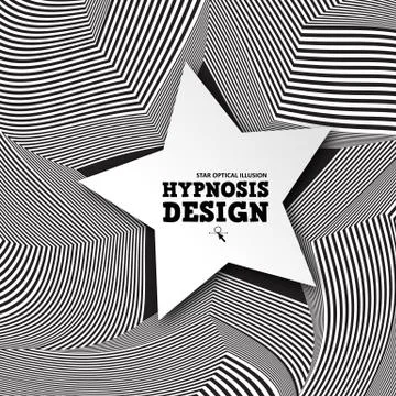 Abstract optical illusion. Twisted background Stock Illustration