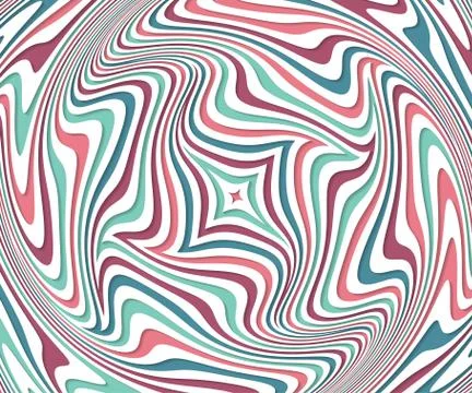 Abstract optical illusion. Twisted background Stock Illustration
