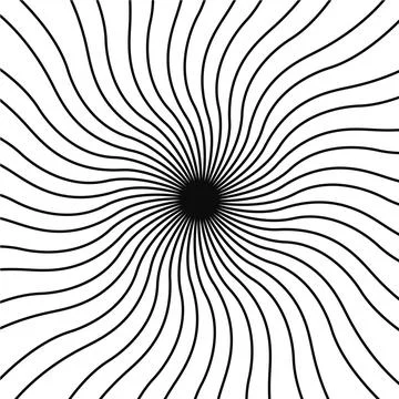 Abstract optical spiral illusion background vector design. Psychedelic striped Stock Illustration