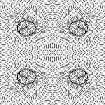 Abstract Optical Spiral Wave Pattern Stock Illustration