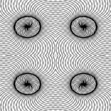 Abstract Optical Spiral Wave Pattern Stock Illustration