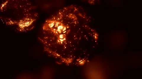 Abstract Orange Advanced Hi-Tech Fusion Radioactive Energy Nucleus AI Loop Vidéo 200787388