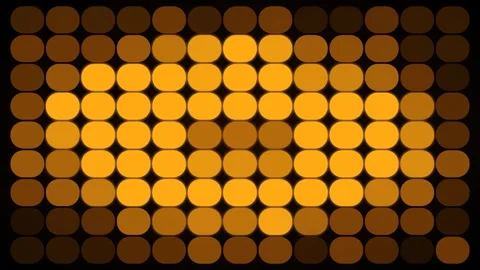 Abstract Orange Amber LED Circular Light Grid Background Stock-Footage 333185926