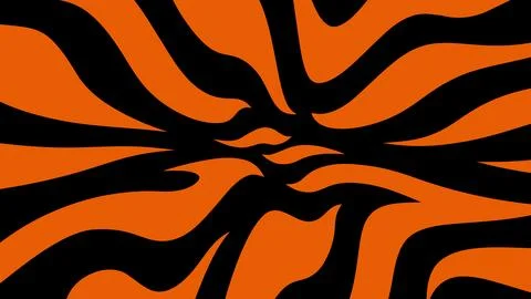 Abstract Orange and Black Distorted Wave Background Stock Illustration