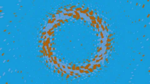 Abstract orange and blue circle pattern design Stockillustratie