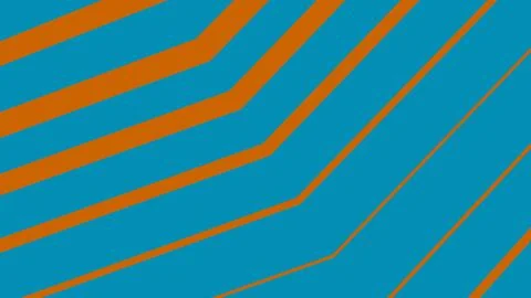 Abstract orange and blue diagonal geometric line pattern Stockillustratie