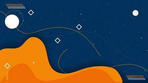 Abstract orange and blue element futuristic art background Stock Illustration