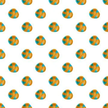 Abstract orange and blue rounded shapes pattern Stock Illustration