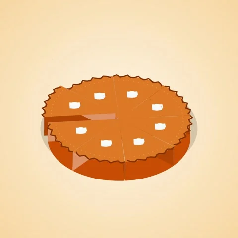Abstract orange and brown circle slice graphic element Stock Footage 344776974