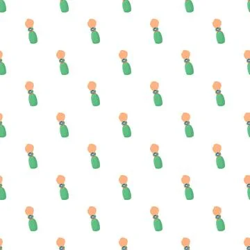 Abstract orange and green pattern on white background Stock Illustration