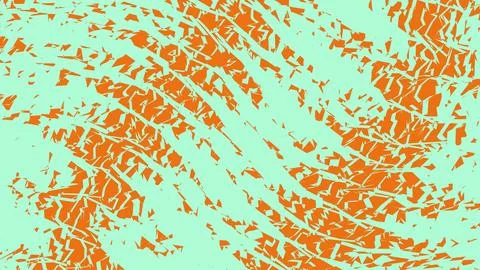 Abstract orange and light blue wavy pattern background Stock Illustration