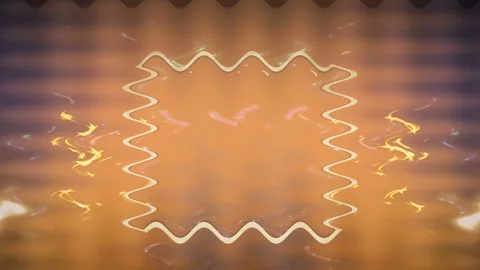 Abstract Orange and Purple Background with Wavy Frame Stock Footage 284401284