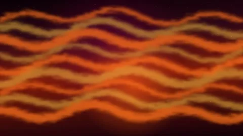 Abstract orange and red energy waves flowing on a dark background Stock Footage 335936880