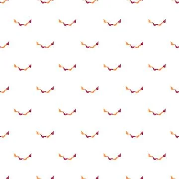Abstract orange and red flowing lines seamless pattern Illustrazione stock