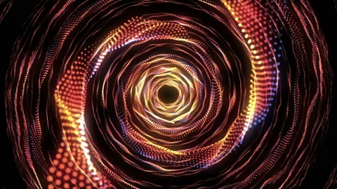 Abstract orange and red glowing spiral tunnel. Stock Footage 103755881