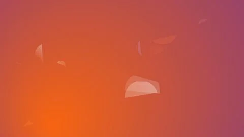 Abstract orange and red gradient background with floating geometric semicir.. Stock Illustration