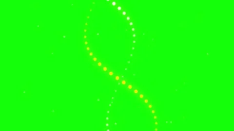 Abstract Orange and White Dotted Spiral on Green Screen Stock Footage 340666964
