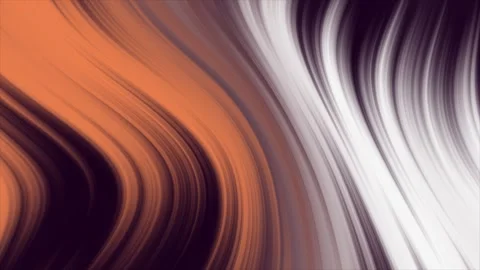 Abstract Orange and White Liquid Waves Loop 4K Stock Footage 343660647