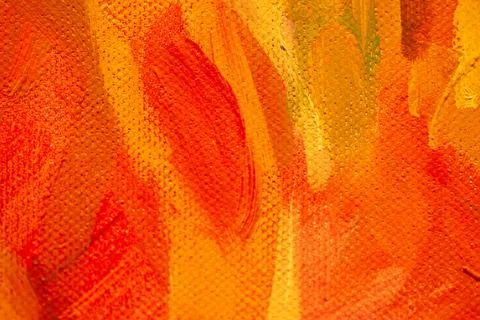 Abstract orange and yellow artistic painting with soft transitions Stock Illustration