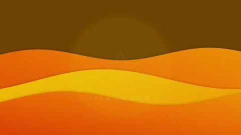 Abstract orange and yellow wavy background animation Vídeo Stock 343411573