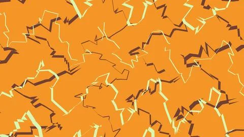 Abstract orange background with chaotic zig zag line pattern Illustrazione stock