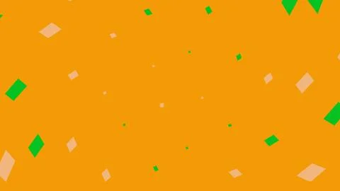 Abstract orange background with colorful floating confetti イラスト素材