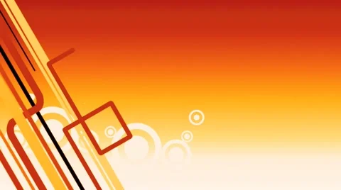 Abstract orange background with colourful lines and circles loop Stock Footage 41203933
