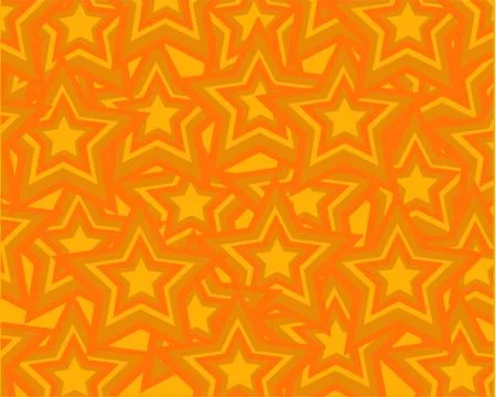 Abstract orange background consisting of orange stars Stock Illustration