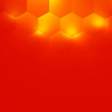Abstract orange background design - electric light effect - warm color tone - Stock Illustration