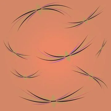 Abstract orange background with floating elements for your projects. Stock Illustration