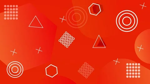 Abstract orange background with geometric flat shape Stock Footage 278476628
