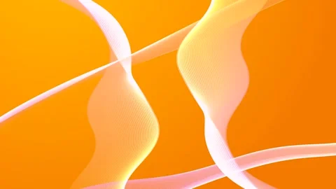 Abstract Orange Background with Glowing Light Waves Non-Looping Video Stock Footage 343658895